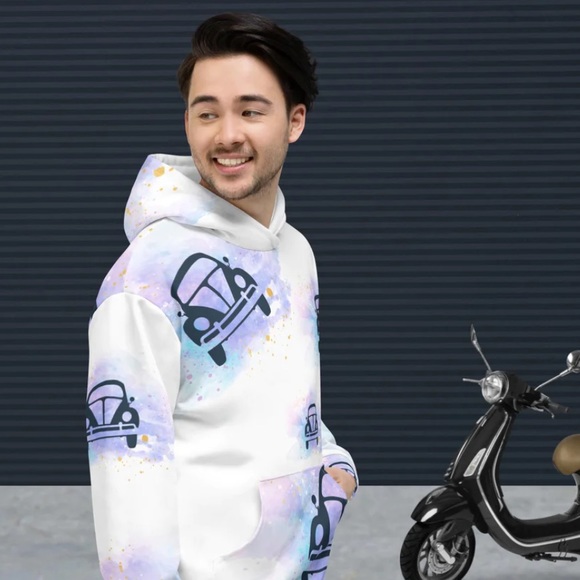 Custom GRAPHIC Unisex Sweatshirt “Hug Bug” by WaterGirlRAW - Picture 4 of 6